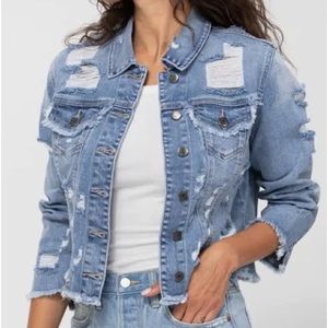 Distressed Denim Jacket - children’s size XL